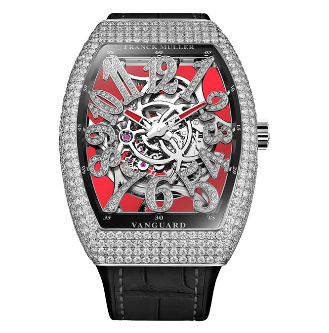 Franck Muller_Vanguard Dragon Slim Skeleton - Front Red