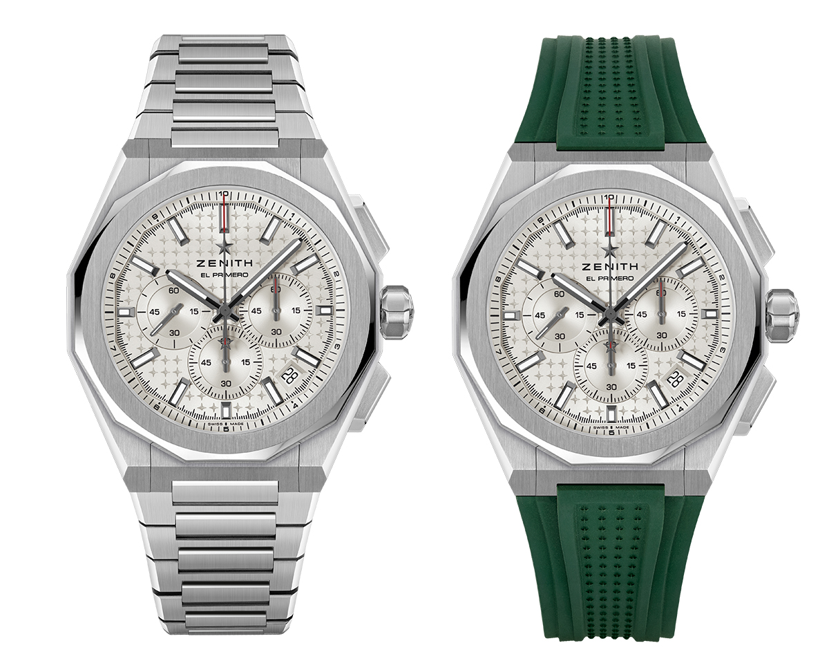 Cortina Watch Zenith Defy Skyline Chronograph Green Strap 1