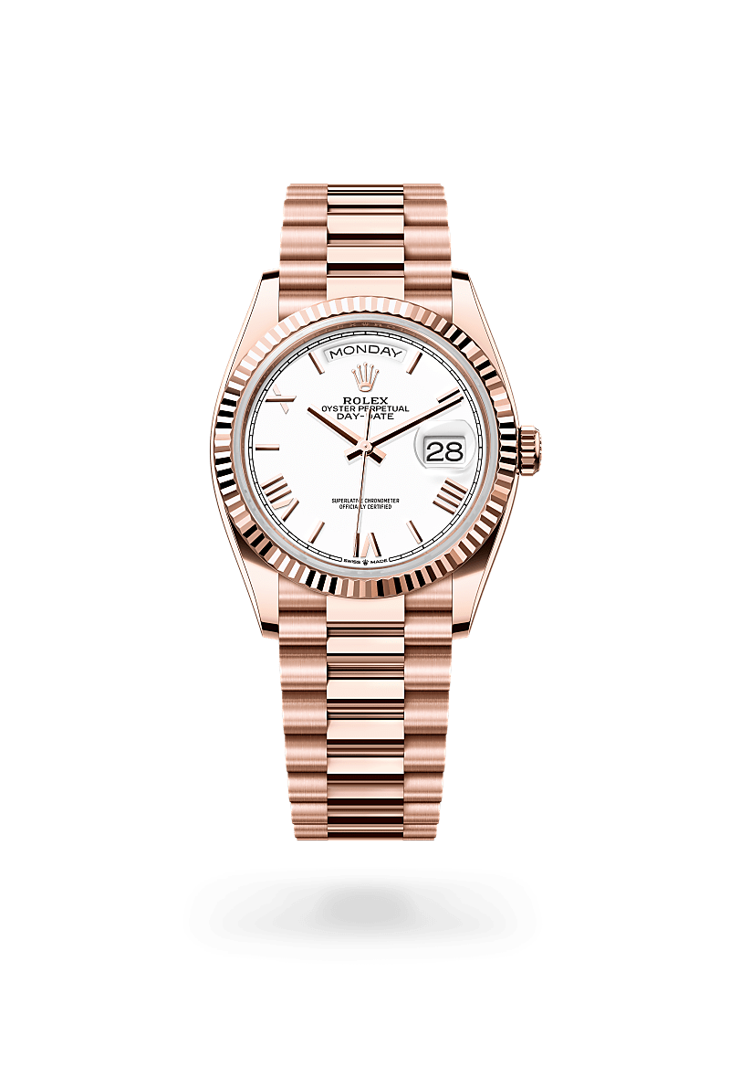 Rolex Day-Date in Emas Everose 18 karat, M128235-0070 - Cortina Watch Malaysia