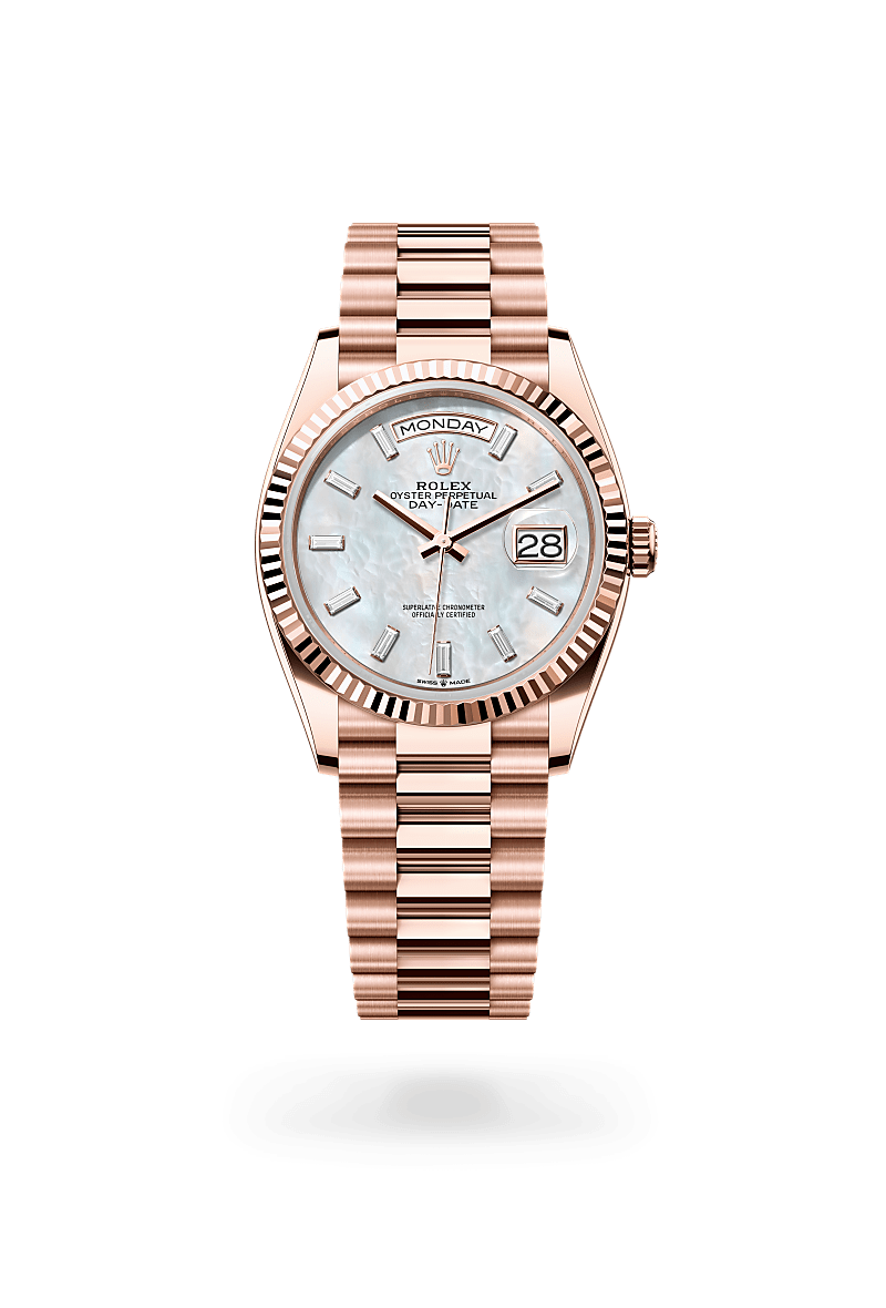 Rolex Day-Date in 18 ct Everose gold, M128235-0078 - Cortina Watch Malaysia