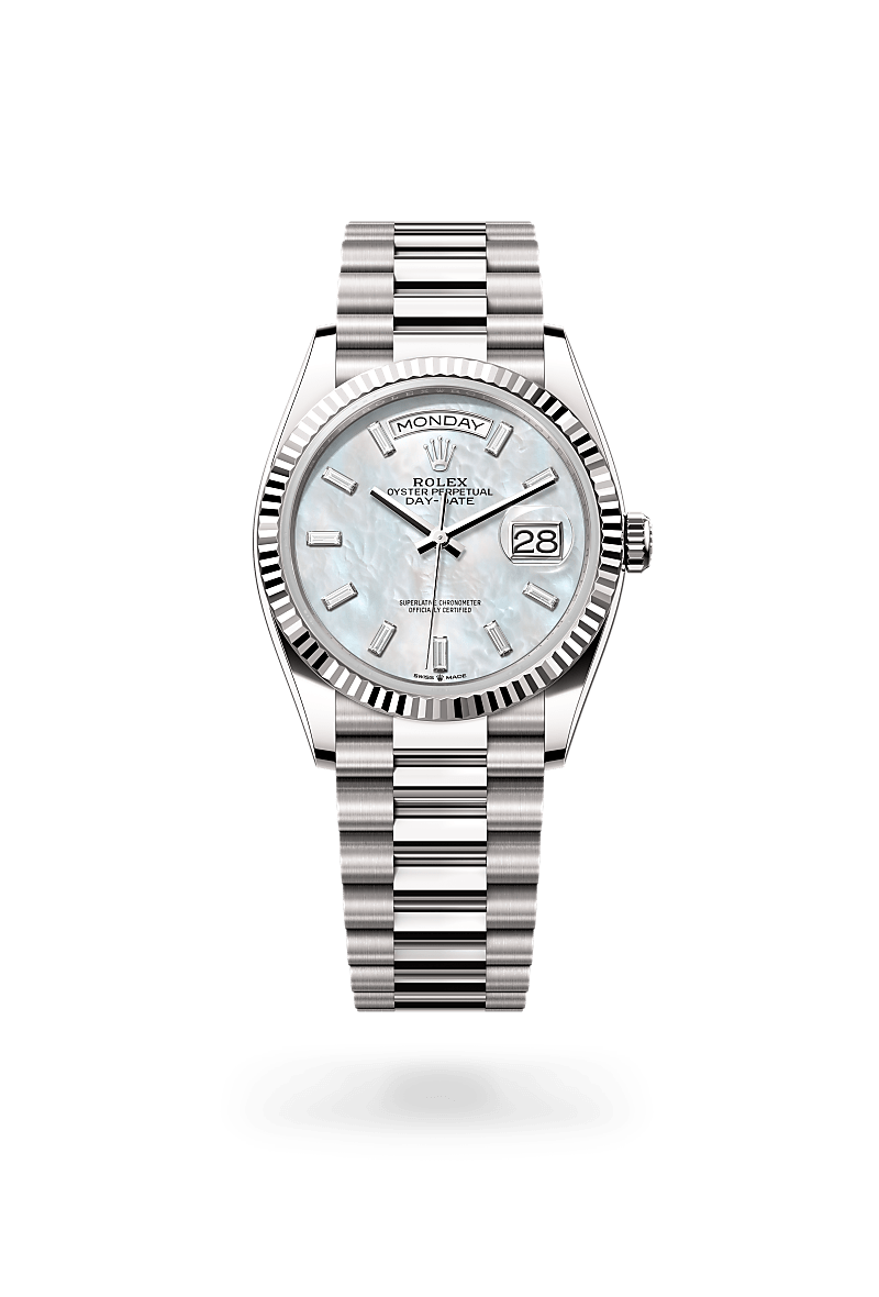 Rolex Day-Date in emas putih 18 karat, M128239-0065 - Cortina Watch Malaysia