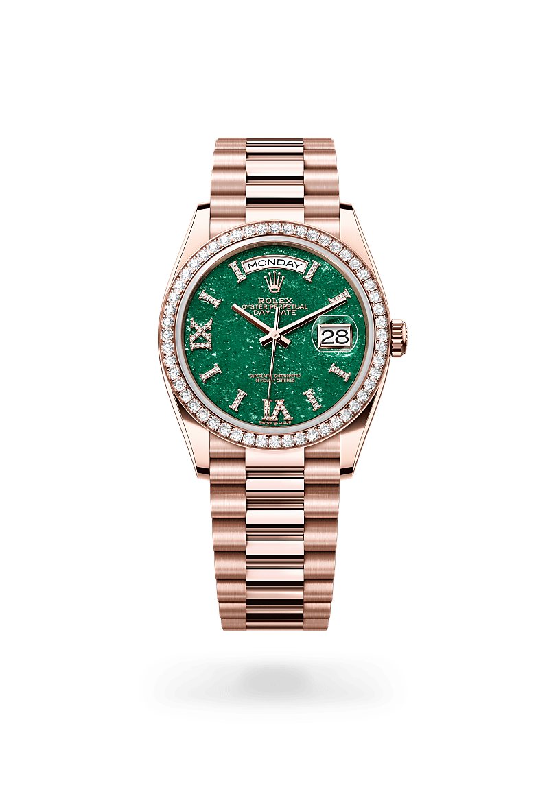 Rolex Day-Date in 18 ct Everose gold, M128345RBR-0068 - Cortina Watch Malaysia