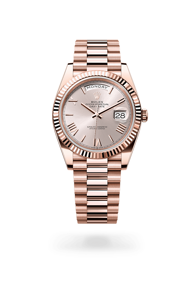 Rolex Day-Date in 18 ct Everose gold, M228235-0001 - Cortina Watch Malaysia