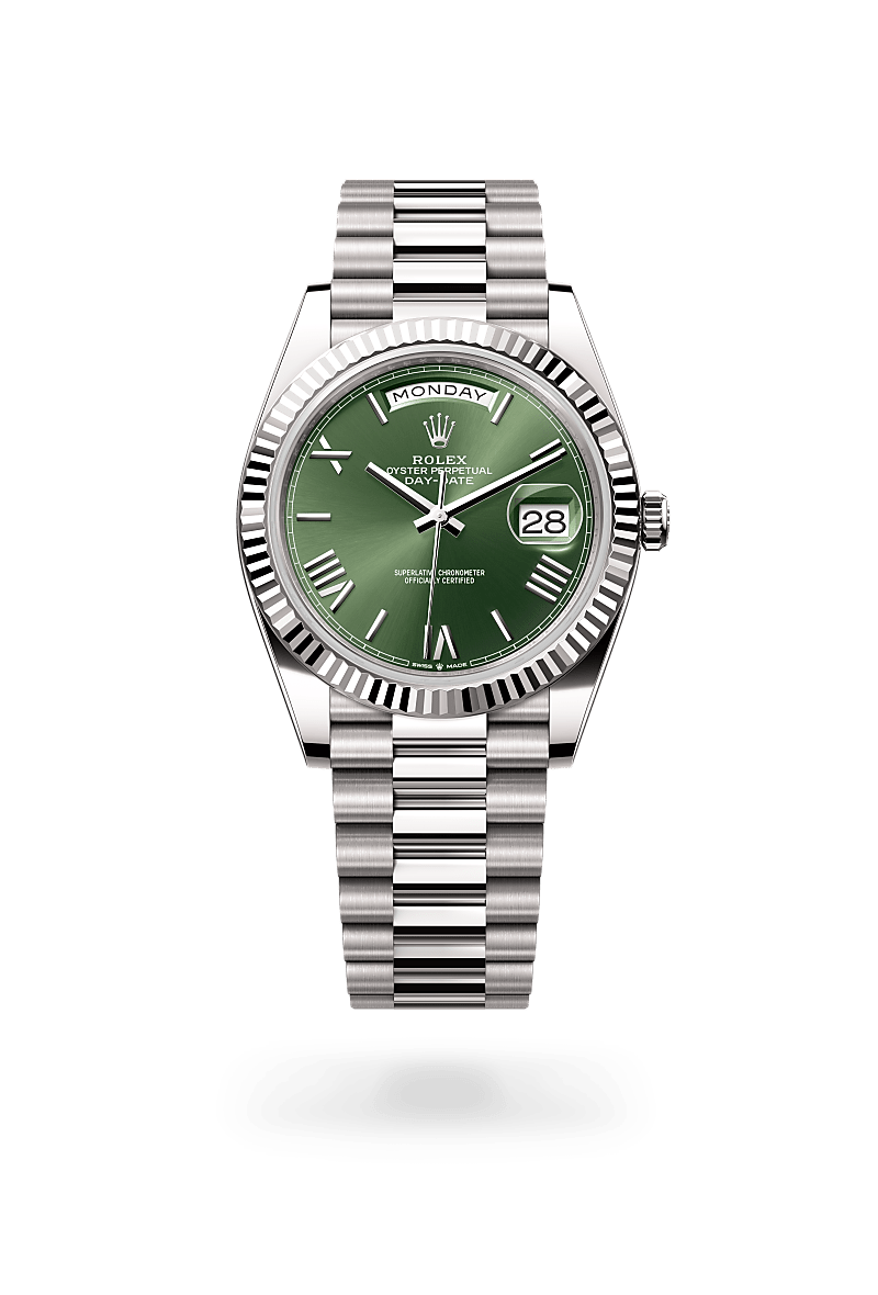 Rolex Day-Date in emas putih 18 karat, M228239-0033 - Cortina Watch Malaysia