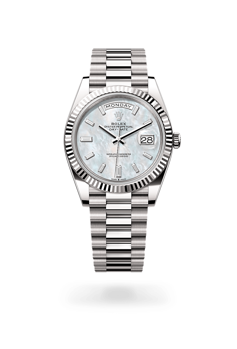 Rolex Day-Date in emas putih 18 karat, M228239-0078 - Cortina Watch Malaysia