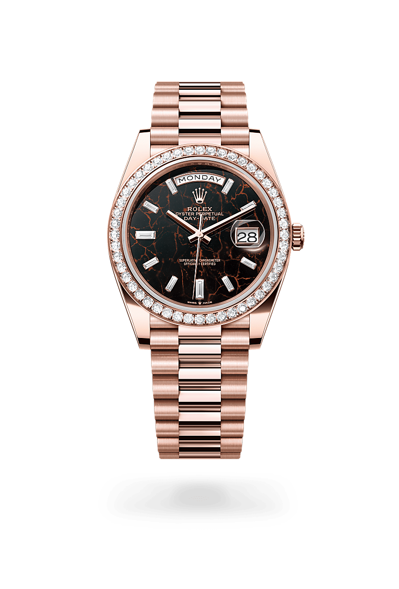 Rolex Day-Date in 18 ct Everose gold, M228345RBR-0016 - Cortina Watch Malaysia