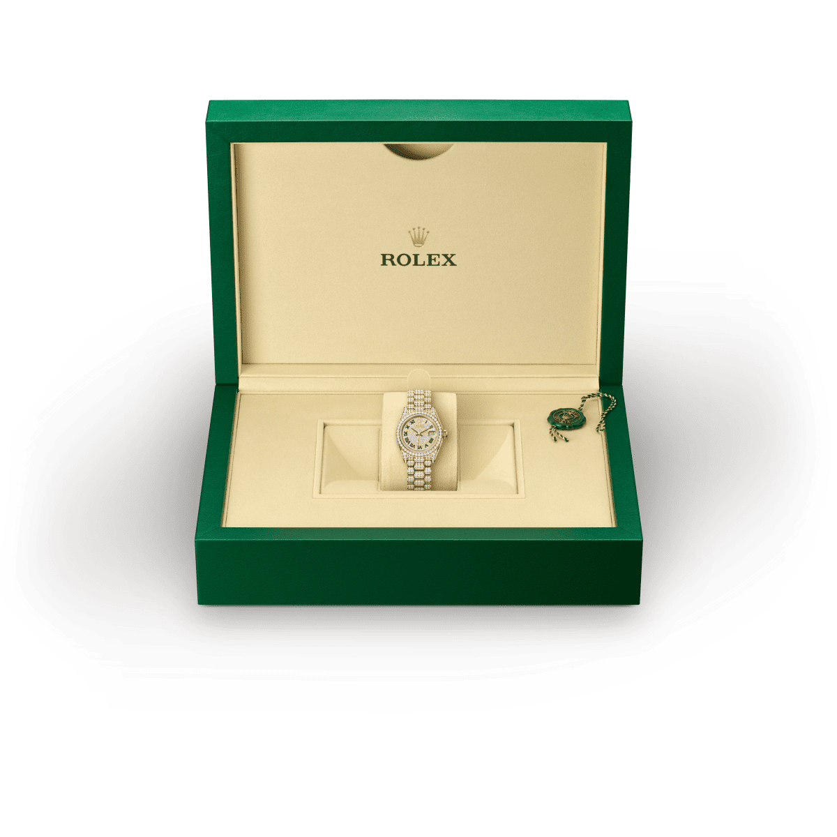 Rolex Lady-Datejust in 18 ct yellow gold with case sides and lugs set with diamonds, M279458RBR-0001 - Cortina Watch Malaysia