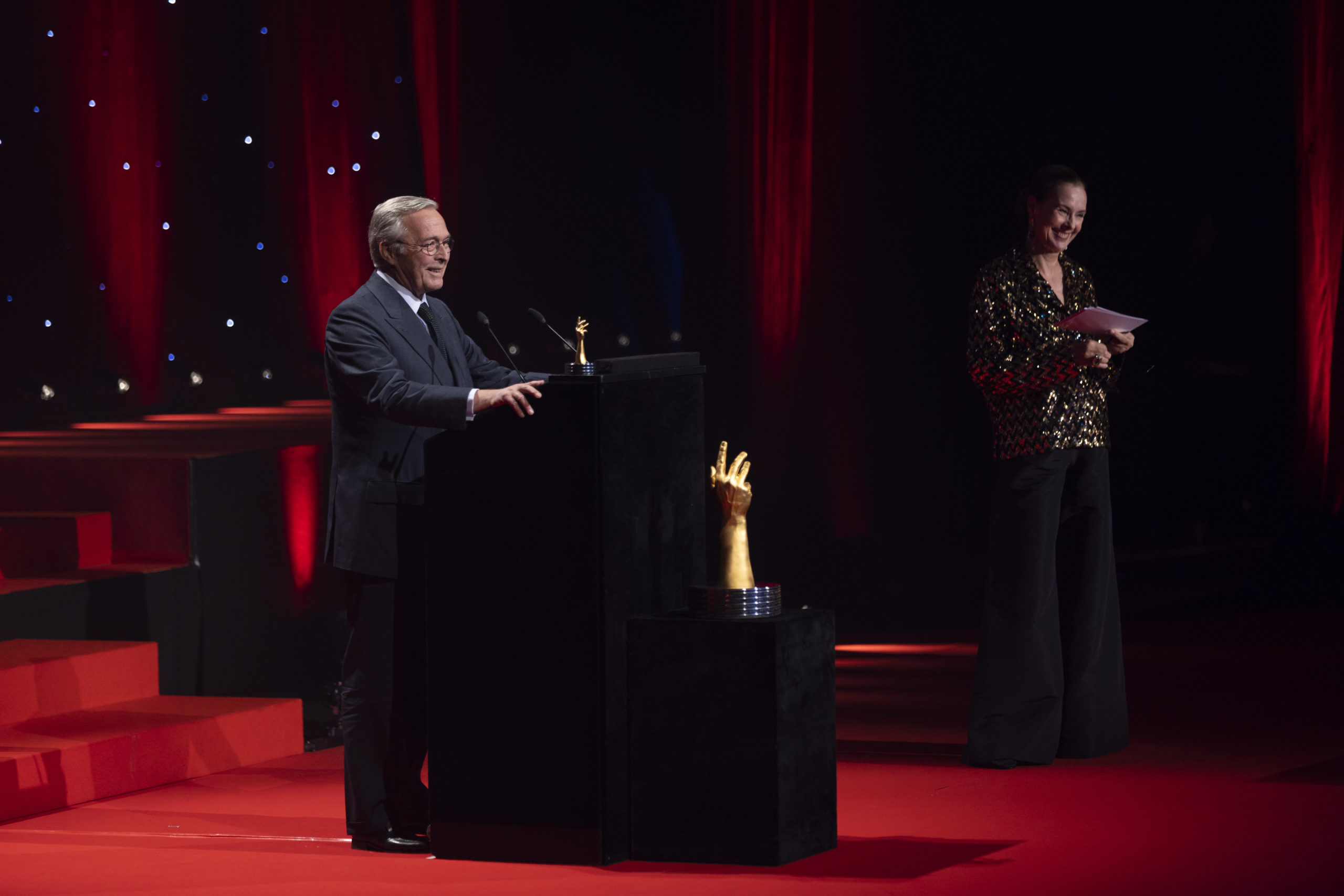 Karl-Friedrich Scheufele on stage at the GPHG_Cortina Watch