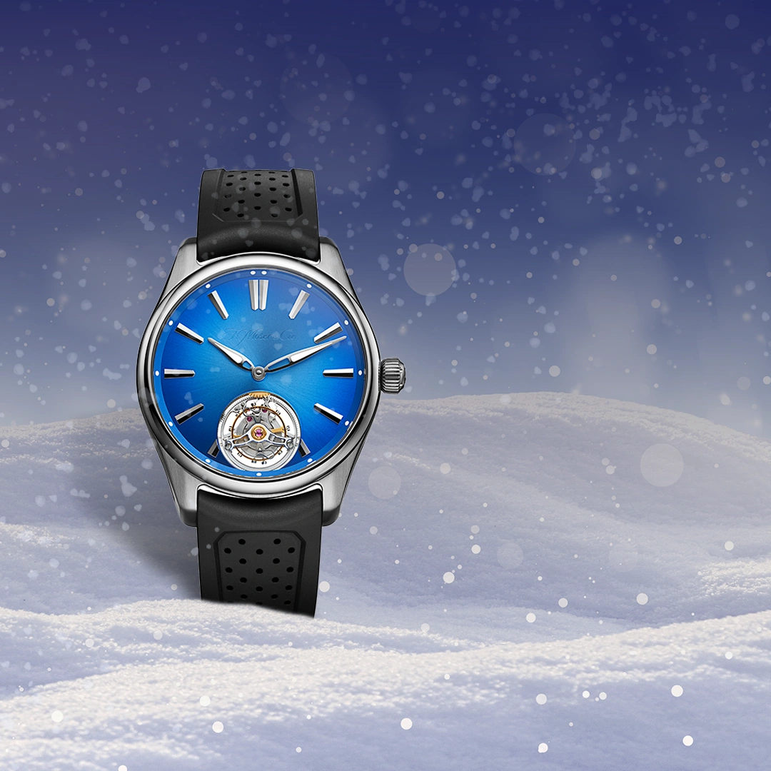 H. Moser & Cie._Pioneer Tourbillon Arctic Blue_Cortina Watch