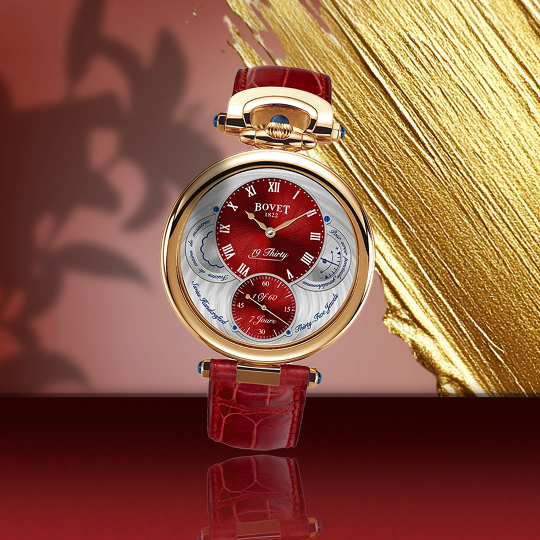 BOVET_19Thirty Red Guilloché_Cortina Watch