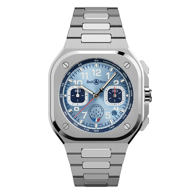 BellRoss-BR05-CHRONO-Patrouille-de-France-Steel-Cortina Watch