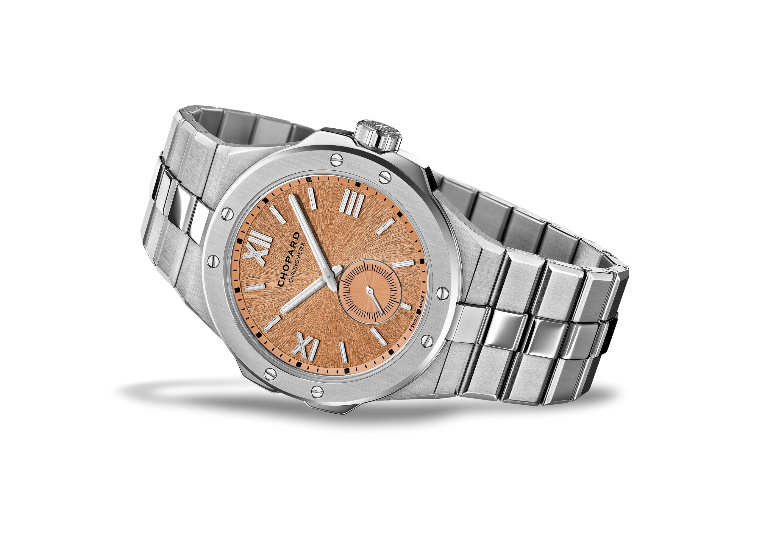 CHOPARD Alpine Eagle Small automatic 36mm 18-karat rose gold, stainless  steel and diamond watch