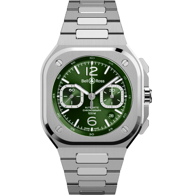 Br05 Chrono Green Steel