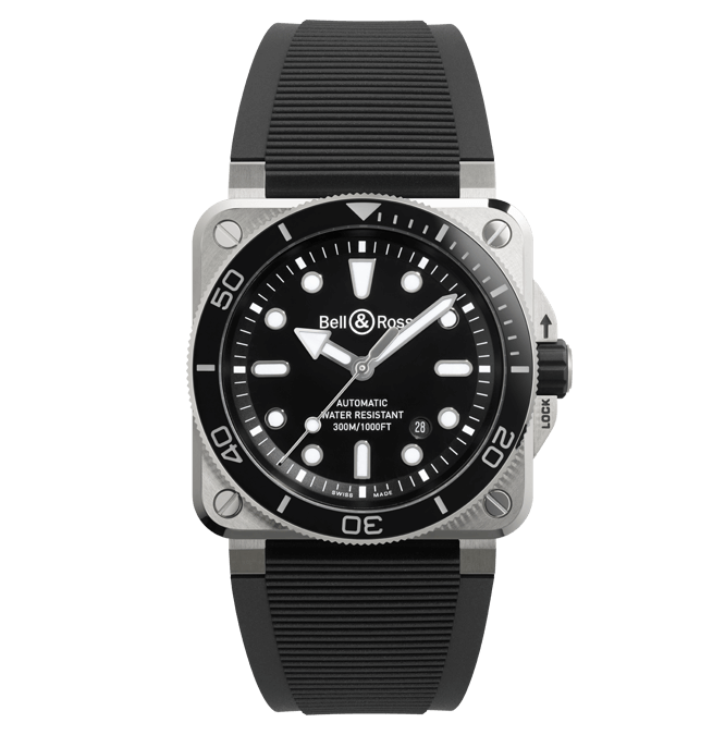 Bell Ross Br 03 Diver Br03a D Bl St Srb Cortina Watch Frontal