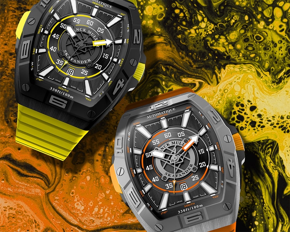 Franck Muller_Skafander 43_Cortina Watch - yellow & orange