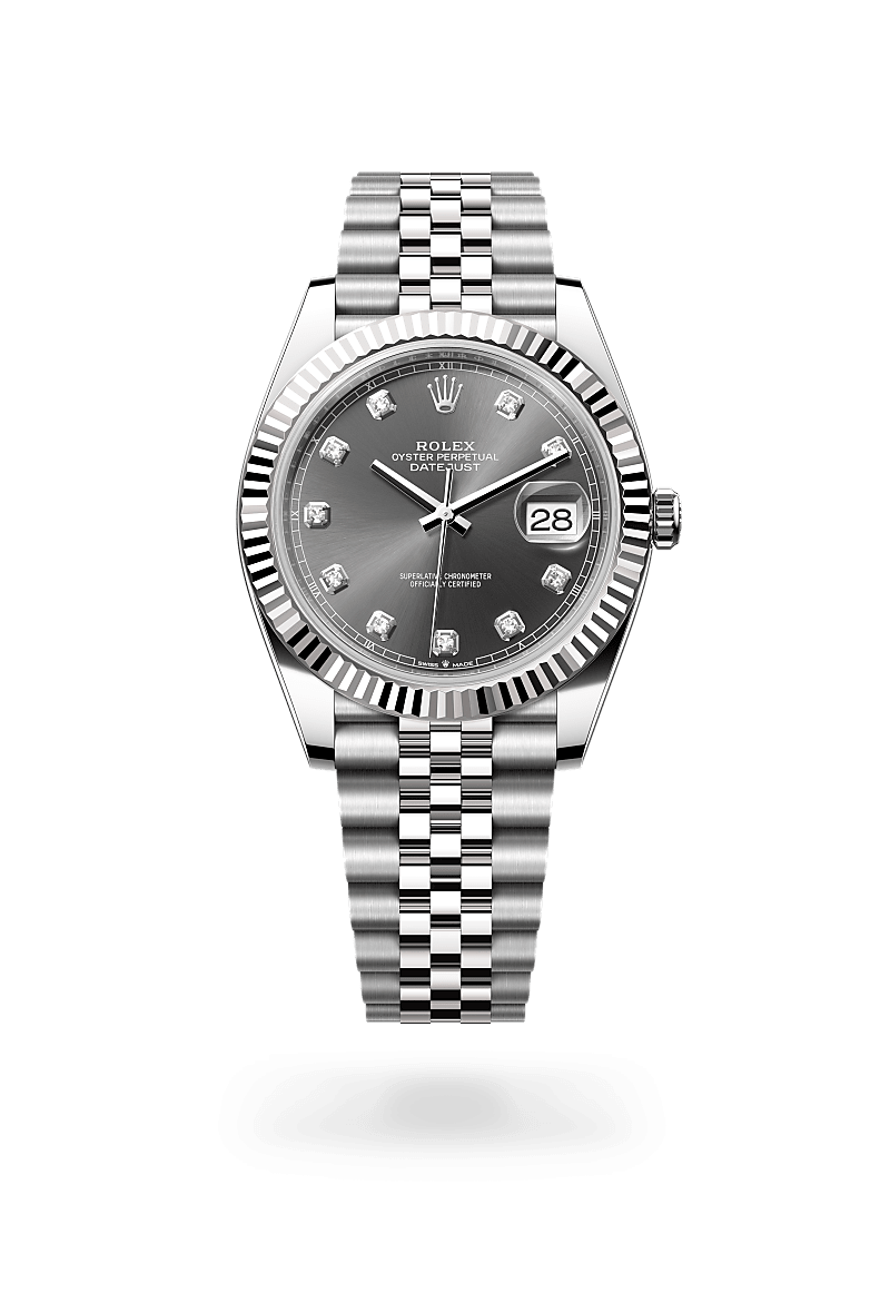 rolex Datejust in White Rolesor - combination of Oystersteel and white gold, M126334-0006 - Cortina Watch Thailand