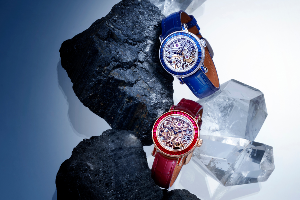 Franck Muller Round Skeleton Baguette 31 - Ruby and Sapphire 