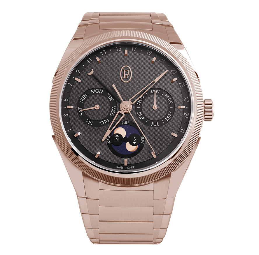 Frontal Shot Tonda Pf Annual Calendar Rose Gold 60percent