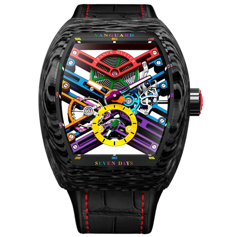 Franck Muller Vanguard Skeleton Colour Dreams V 43 S6 Sqt Col Dr Nr Carbon Col Dr Skeleton Er 768x779