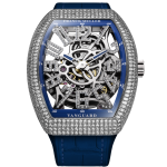 Franck Muller Vanguard Slim Skeleton 37mm V 37 S At Sqt D Cd Nbr Og Skeleton Dia Index Bu 150x150