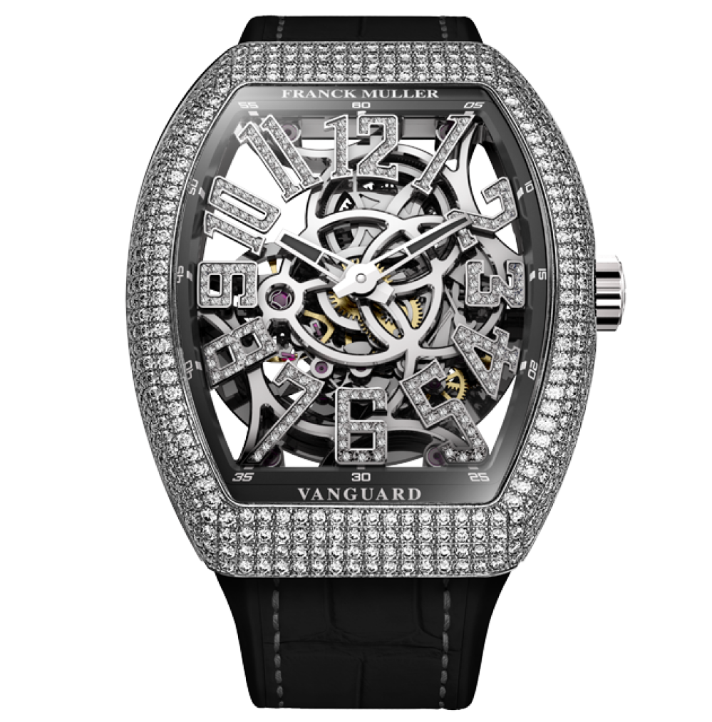 Franck Muller Vanguard Slim Skeleton 37mm V 37 S At Sqt D Cd Nbr Og Skeleton Dia Index Nr