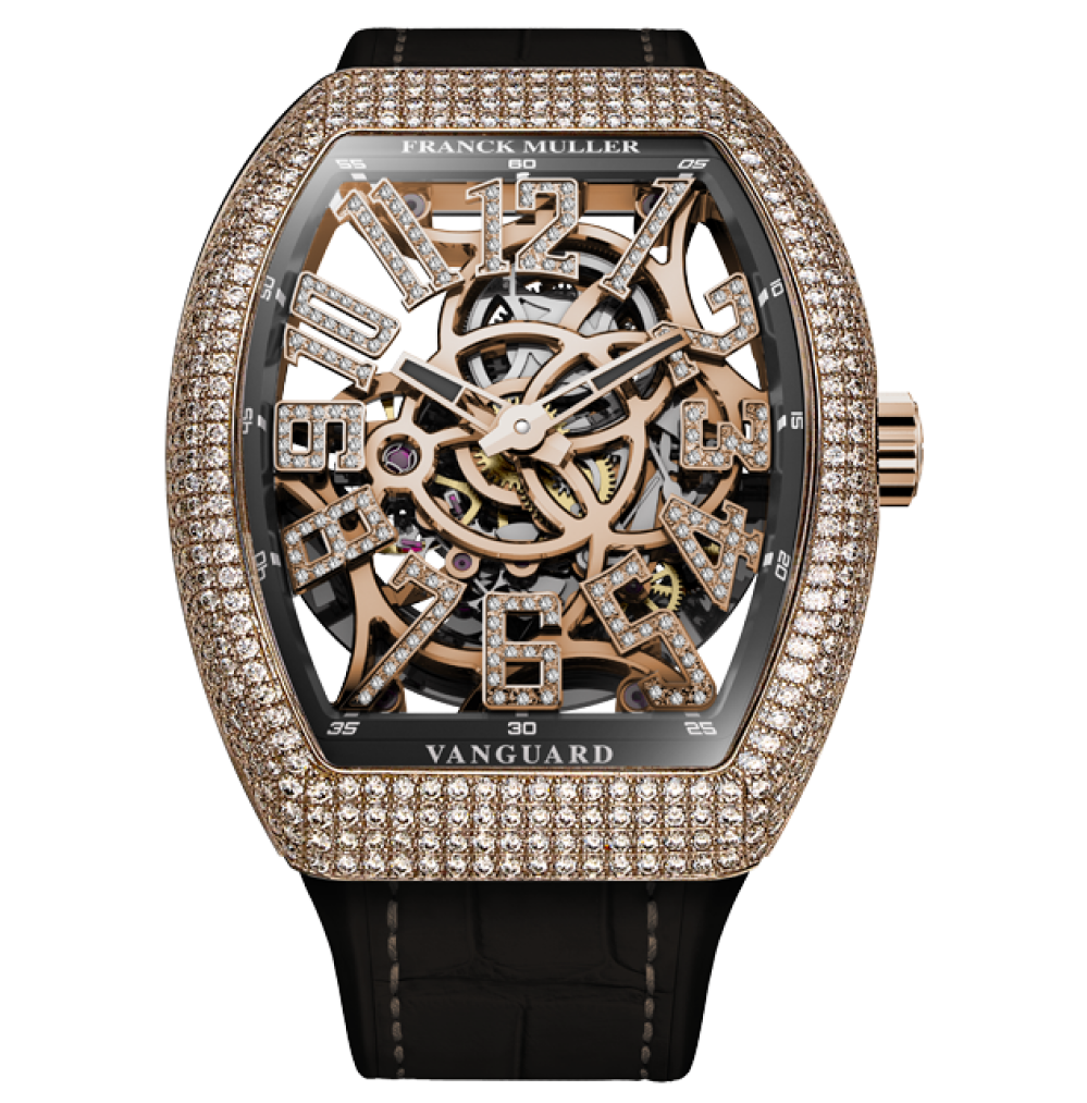 Franck Muller Vanguard Slim Skeleton 41mm V 41 S At Sqt D Cd Nbr 5n Skeleton Dia Index Nr