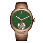 H. Moser Cie. 6804 0406 Streamliner Tourbillon Wyoming Jade Cortina Watch Frontal 150x150