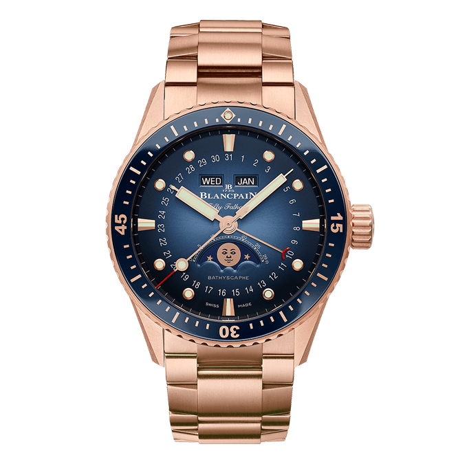 Blancpain_Bathyscaphe Quantième Complet Phases de Lune_5054 3640 76S_Cortina Watch