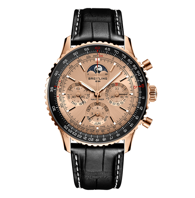 Breitling_Navitimer B19 Chronograph 43 Perpetual Calendar 140th Anniversary_Cortina Watch - frontal