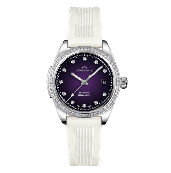 NORQAIN_Adventure Sport 37mm Purple Gradient_Cortina Watch (White Rubber)