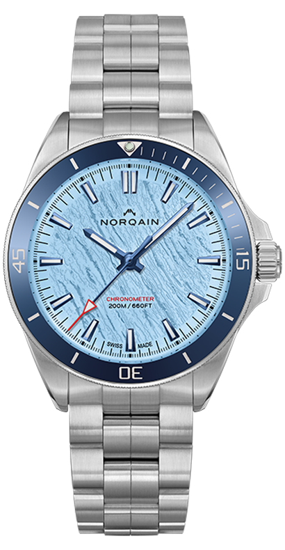 Norqain Neverest Glacier Ice Blue Cortina Watch