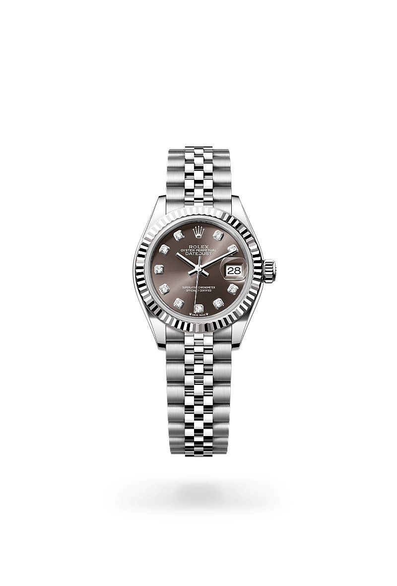 Rolex Lady-Datejust in White Rolesor - combination of Oystersteel and white gold, M279174-0015 - Cortina Watch Singapore