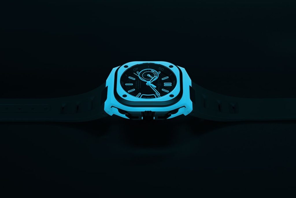 Bell & Ross_BR-X5 Blue Lum_Cortina Watch - lying down