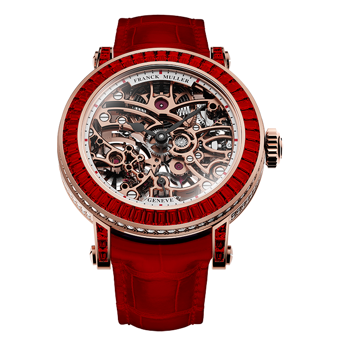 Franck Muller_Round Skeleton Baguette 31_7031-B-S6-SQT-BAG-RUB-5N_Cortina Watch