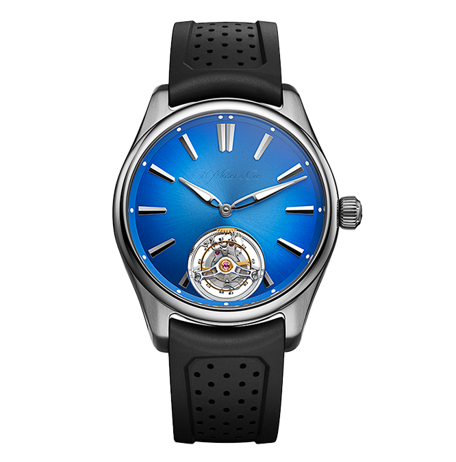 H. Moser & Cie_Pioneer Tourbillon Arctic Blue_Cortina Watch