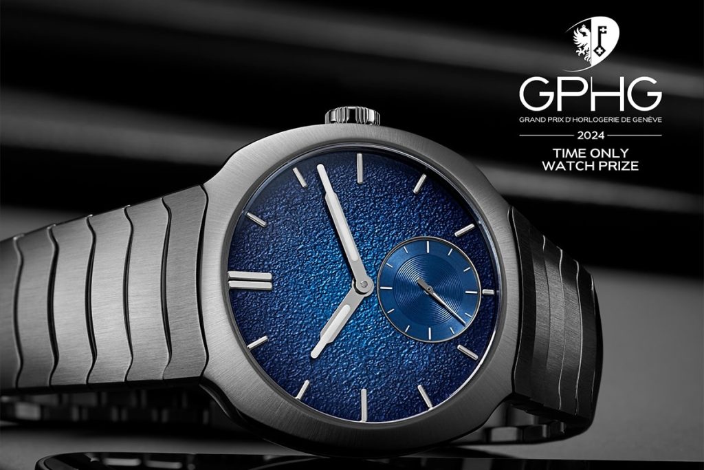 H. Moser & Cie._GPHG_2024 _Time Only_6500-1200_Streamliner Small Seconds Blue Enamel_Cortina Watch