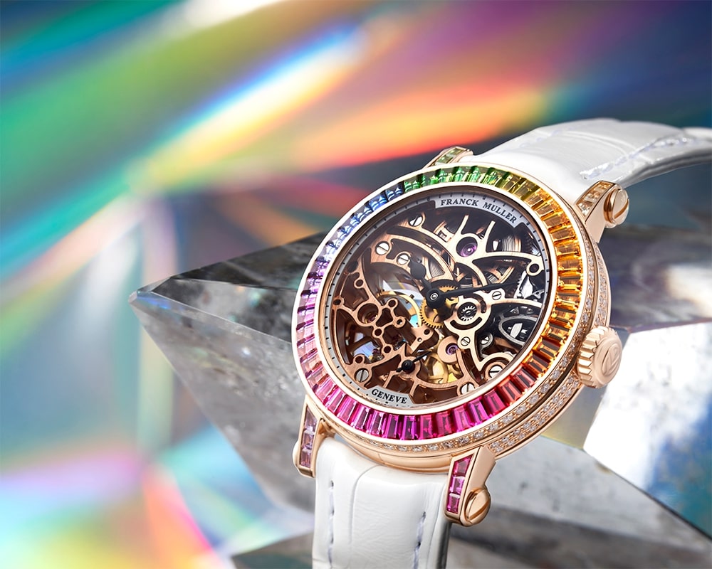 Franck Muller_Round Skeleton Baguette 31 (Rainbow)_Cortina Watch - Dial It Up