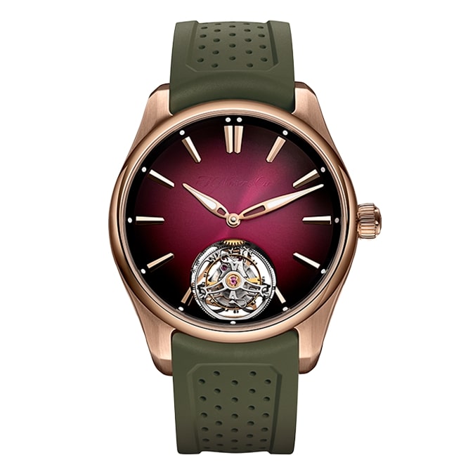 H. Moser & Cie._3805-0400_Pioneer Tourbillon Burgundy Fumé_Cortina Watch