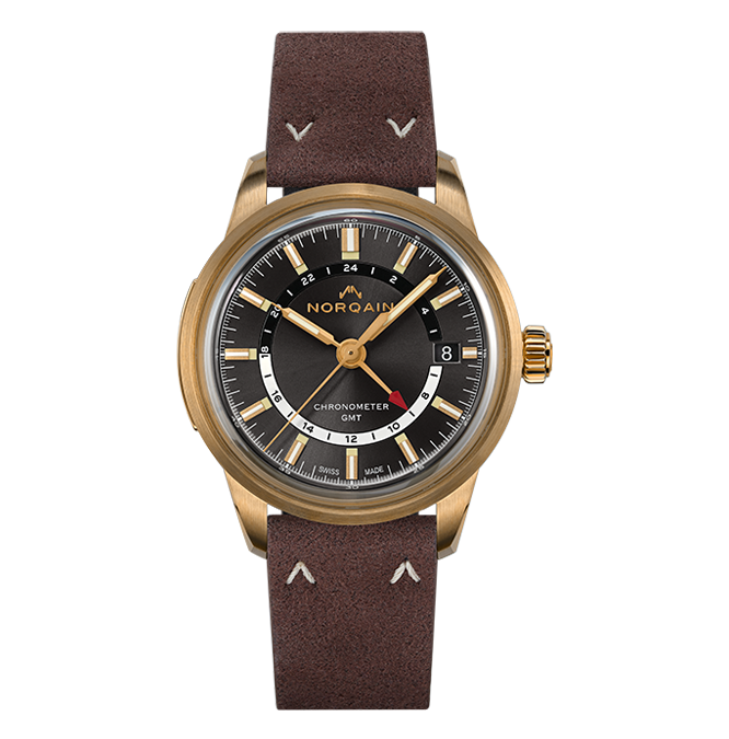 NORQAIN_Freedom 60 GMT 40mm Bronze Anthracite_NNZ2100ZLG-T215-20EN.18Z_Cortina Watch