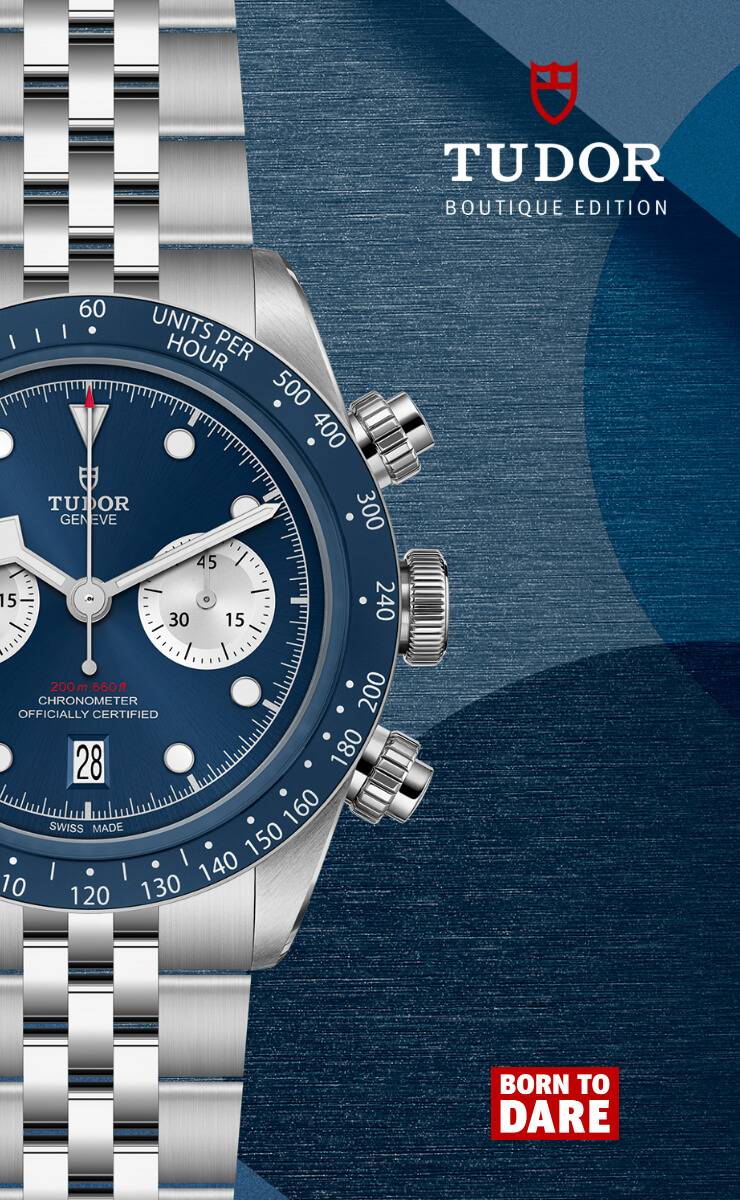 Tudor Black Bay Chrono Blue Cortina Watch Homepage Banner Mobile